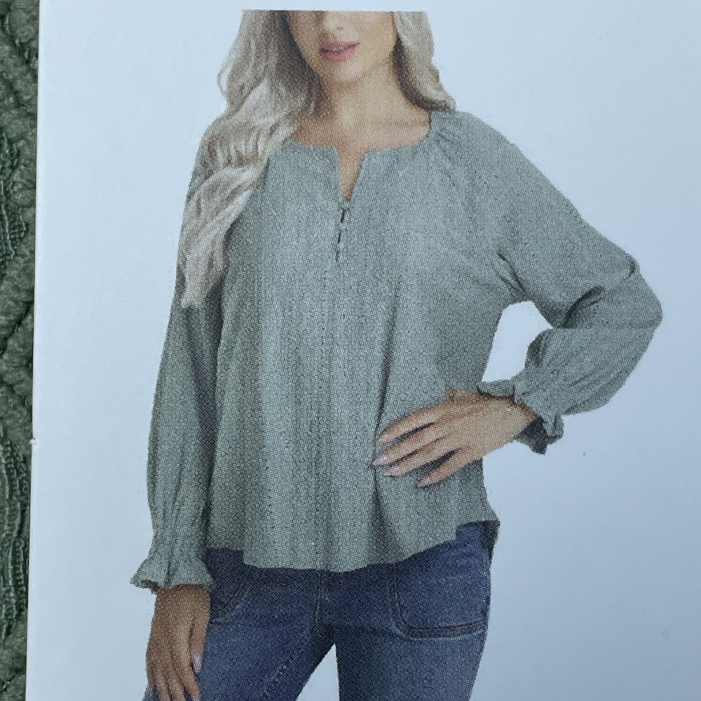 Frye Women's S Blouse Sea Green e0828